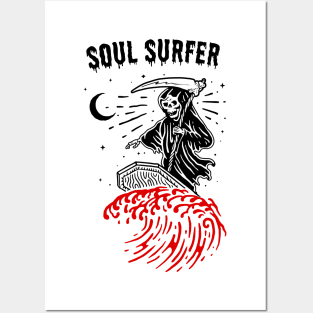 Soul Surfer Funny Grim Reaper Edit Posters and Art